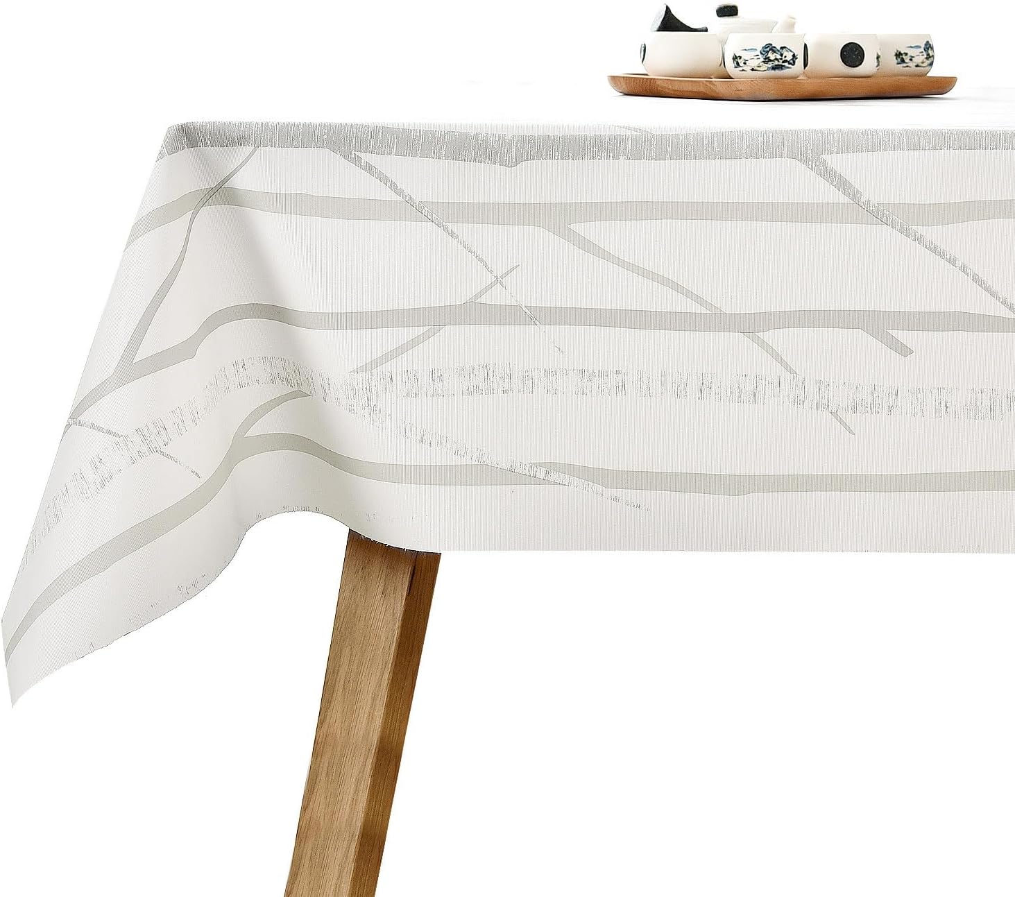 Mantel de vinil para mesa cuadrada, lavable, a prueba de aceite, impermeable, PVC, diferentes estampados, English, ramitas