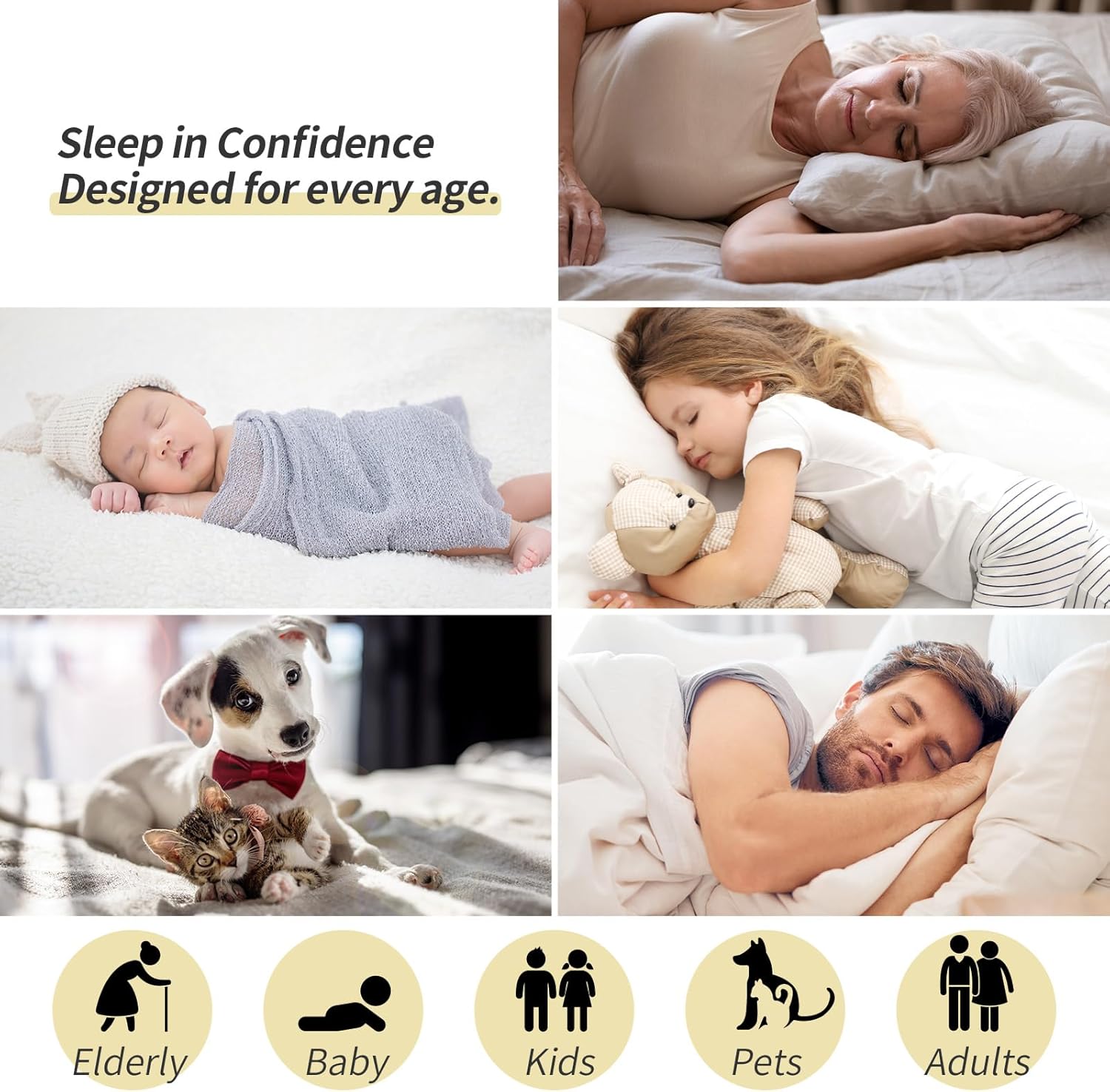 Almohadilla de cama impermeable lavable de 34 x 52 pulgadas (paquete de 3), almohadilla de cama para incontinencia con 8 tazas de absorción, para