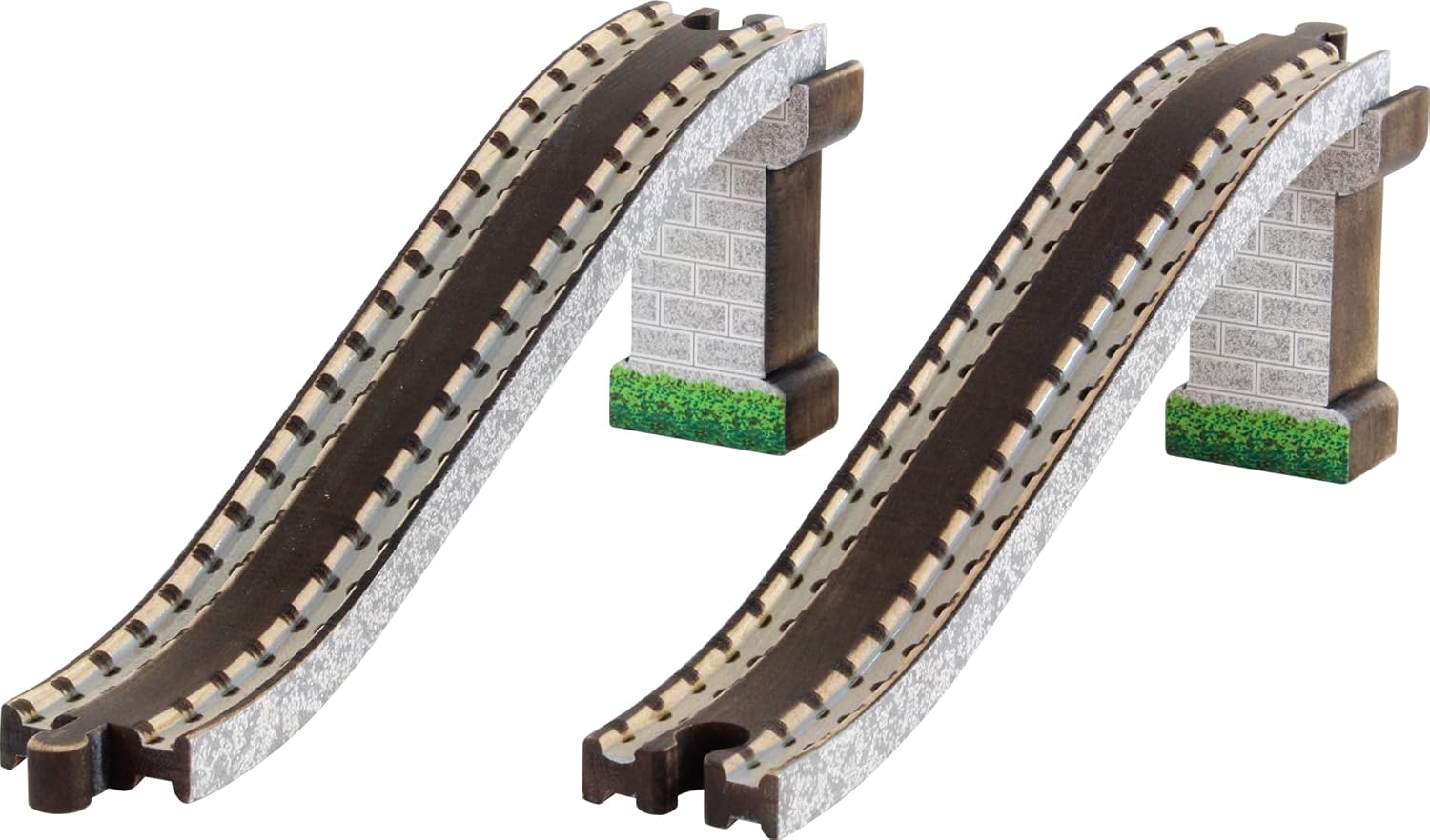 Pista de tren de madera – Pista de puente con soportes – Fabricado en Estados Unidos