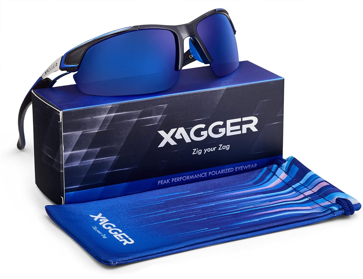 Xagger Gafas de sol deportivas polarizadas para hombres y mujeres UV400 envolventes para béisbol y sóftbol
