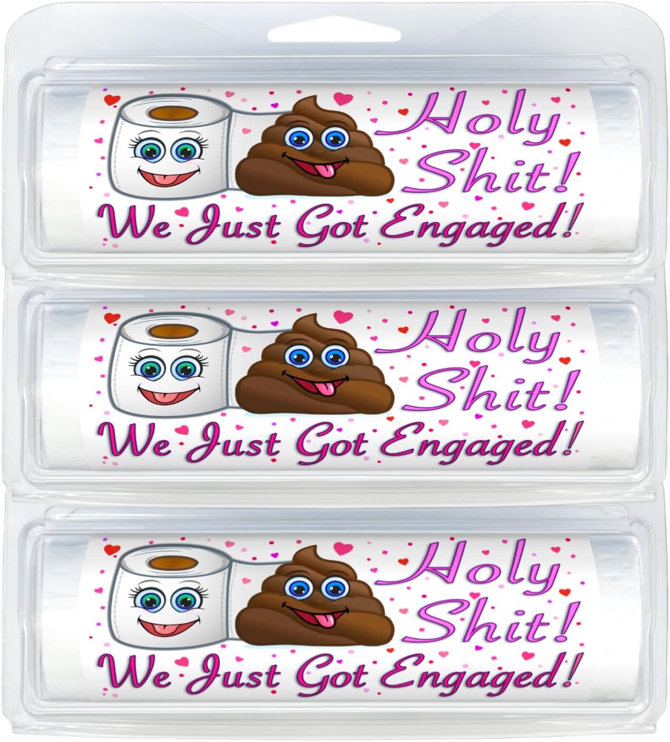 Papel higiénico temático To Go – Holy Shit (paquete de 3) (995 Holy Shit We Got Engaged)