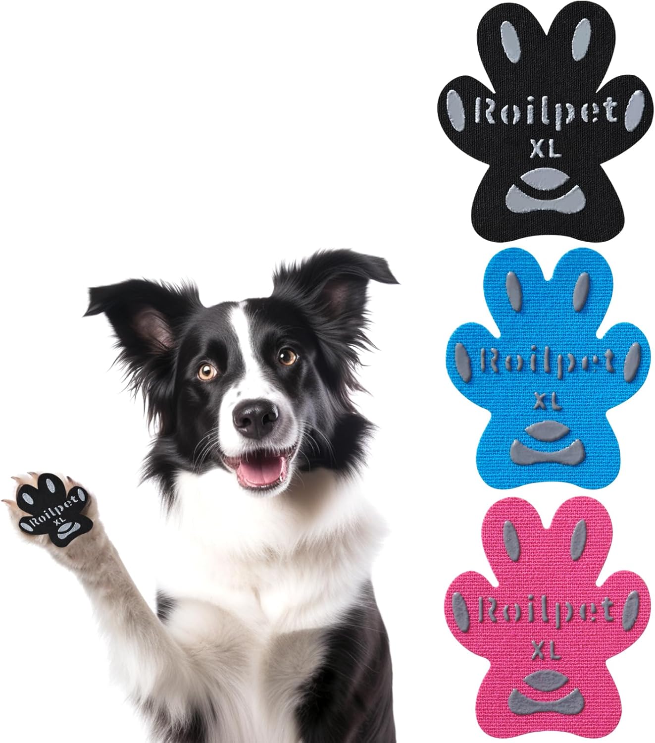 Almohadillas para patas de perro para tracción, agarres antideslizantes para los dedos de los pies para perros que no se resbalen en suelos de