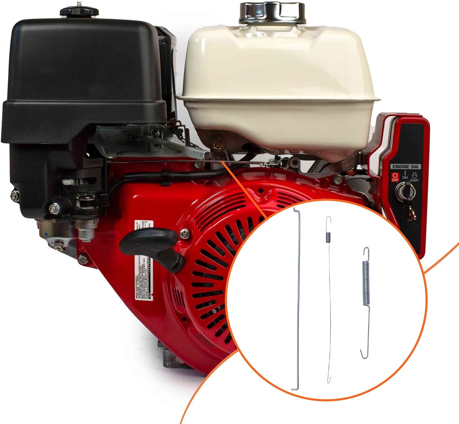 Valla de enlace de resorte del gobernador de vuelta del acelerador para Honda GX340 GX390 16555-ZE3-000, kit de resorte de barra de enlace del