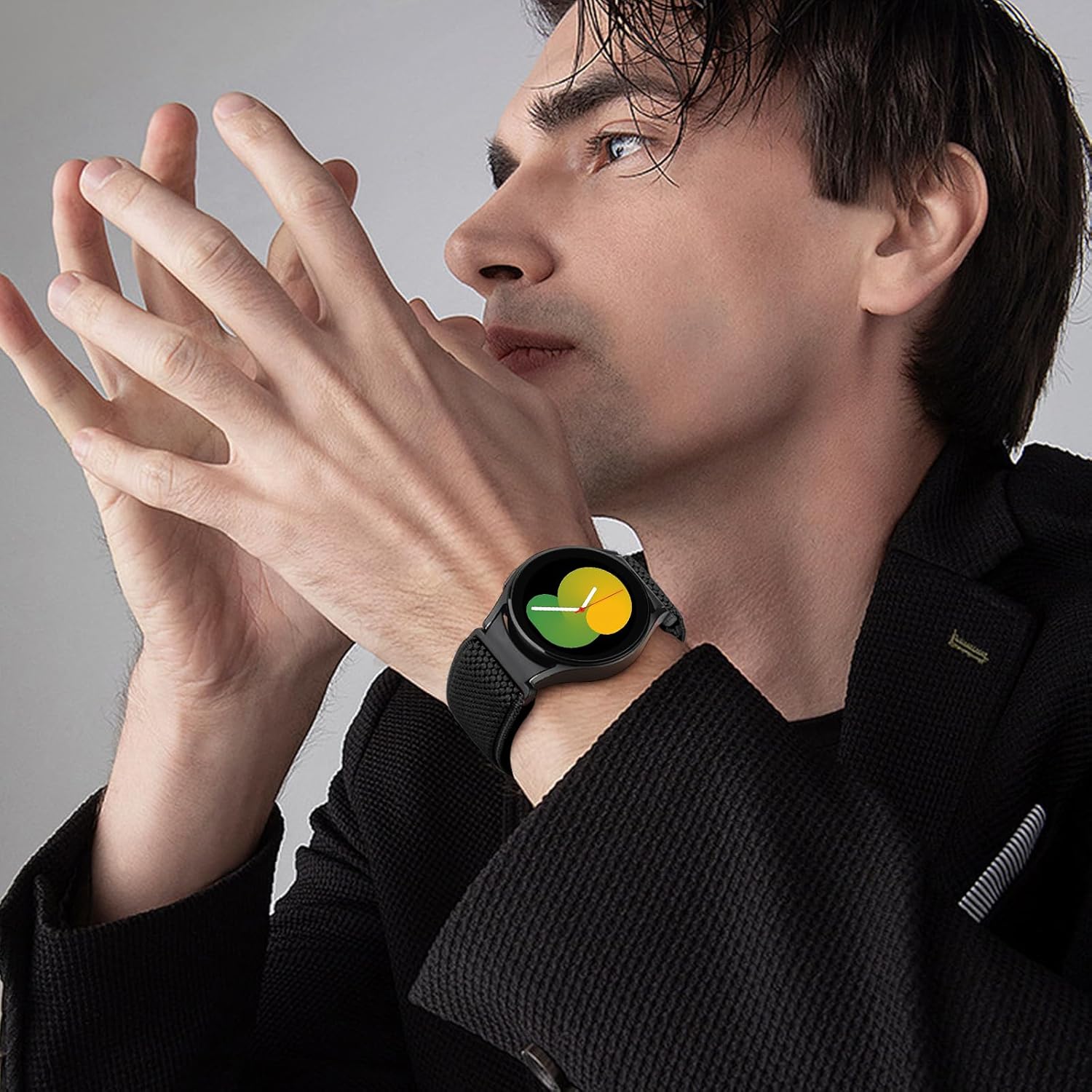 Correas elásticas de reloj compatibles con Samsung Galaxy Watch 654 de 1.575 pulgadas, 1.732 pulgadas, Galaxy Watch 6 Classic de 1.732 pulgadas,