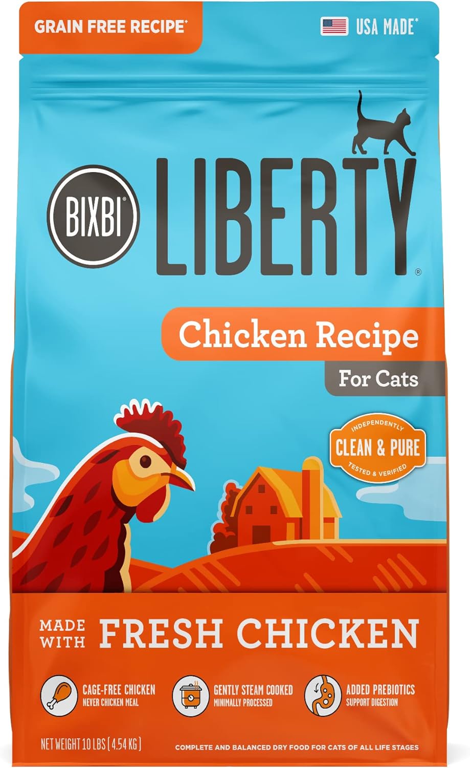 BIXBI Receta de pollo Liberty Dry Food para gatos, 3 libras