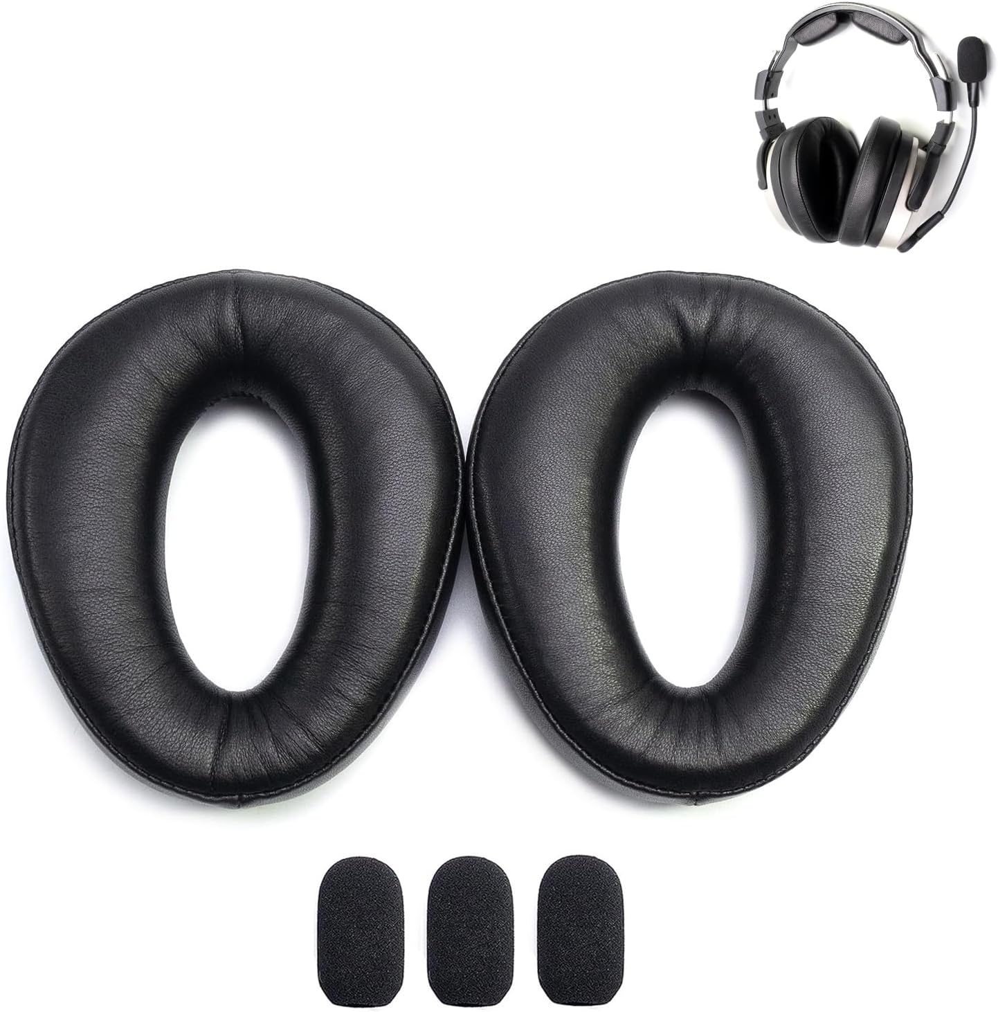 Ture – Kit de actualización de piel de cordero para las orejas, sellos, diadema compatible con auriculares Lightspeed Zulu Series PFX Tango Sierra