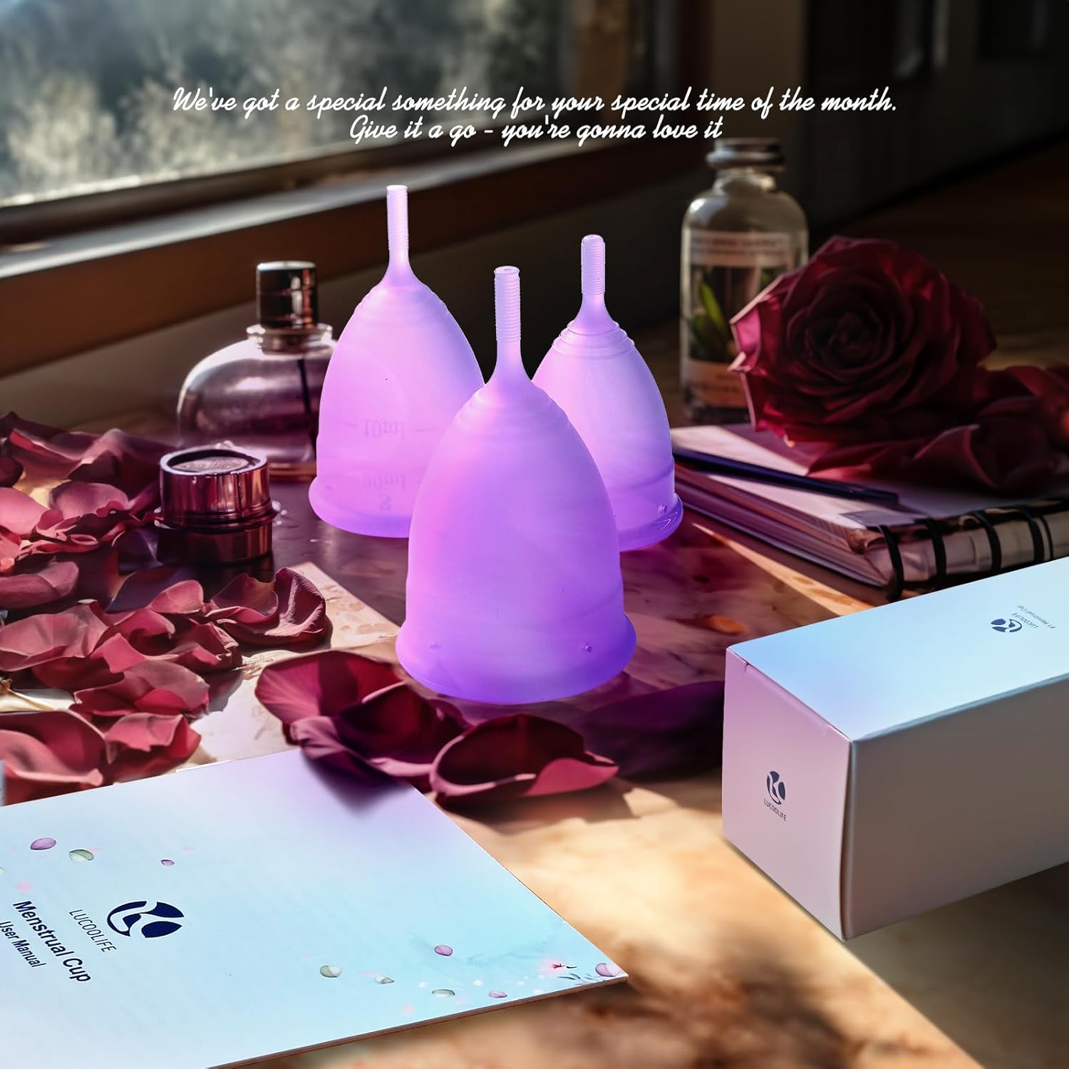 Copa menstrual reutilizable, copas de silicona para el período, suaves, cómodas y respetuosas con el medio ambiente, juego de 3 kit para niñas y