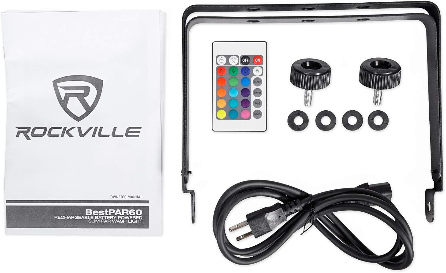 (10) Rockville Best PAR 60 – Luces de lavado recargables con controlador inalámbrico DMX