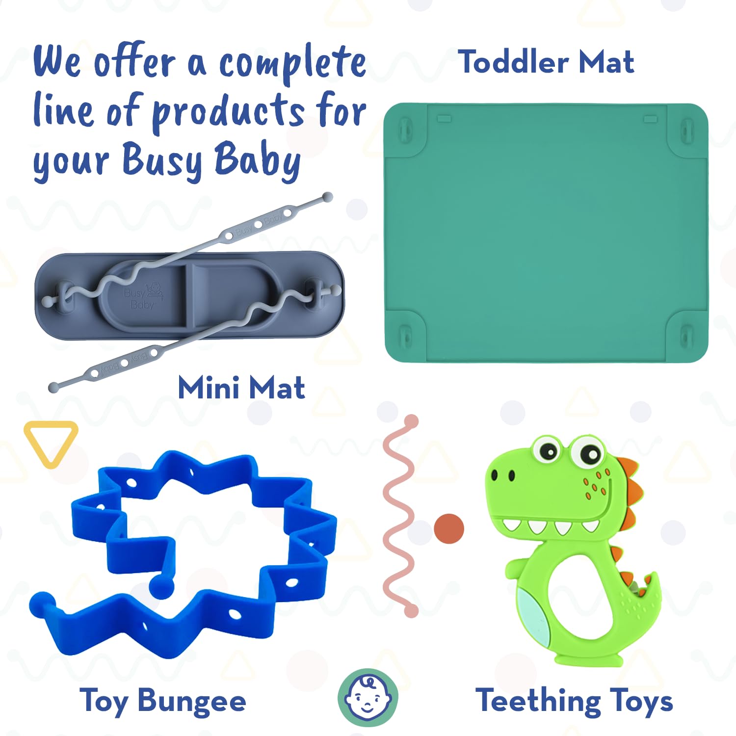 Busy Baby Bungee para botellas  Correa para vasos  Mantén las botellas y las tazas para beber fuera del suelo  Ideal para bebés, niños pequeños y