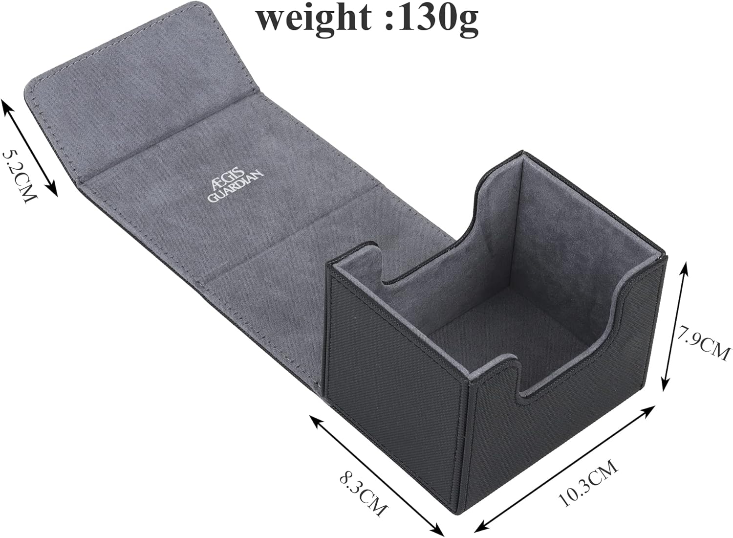 AEGIS GUARDIAN – Caja de cartas para MTG, Commander Deck Box con capacidad para más de 120 tarjetas con funda, soporte de cuero fuerte para tarjetas