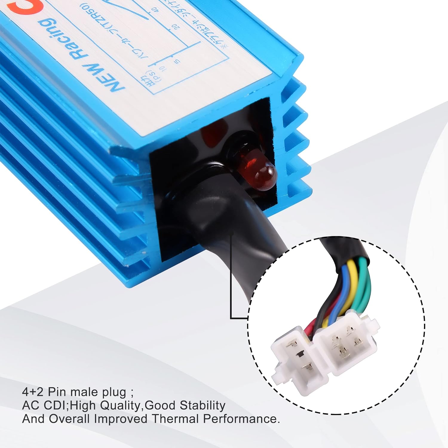 GOOFIT AC 6 Pin Racing CDI caja para CG 125cc 150c 200c 250cc motor vertical ATV Dirt Bike Go Kart Scooter motocicleta