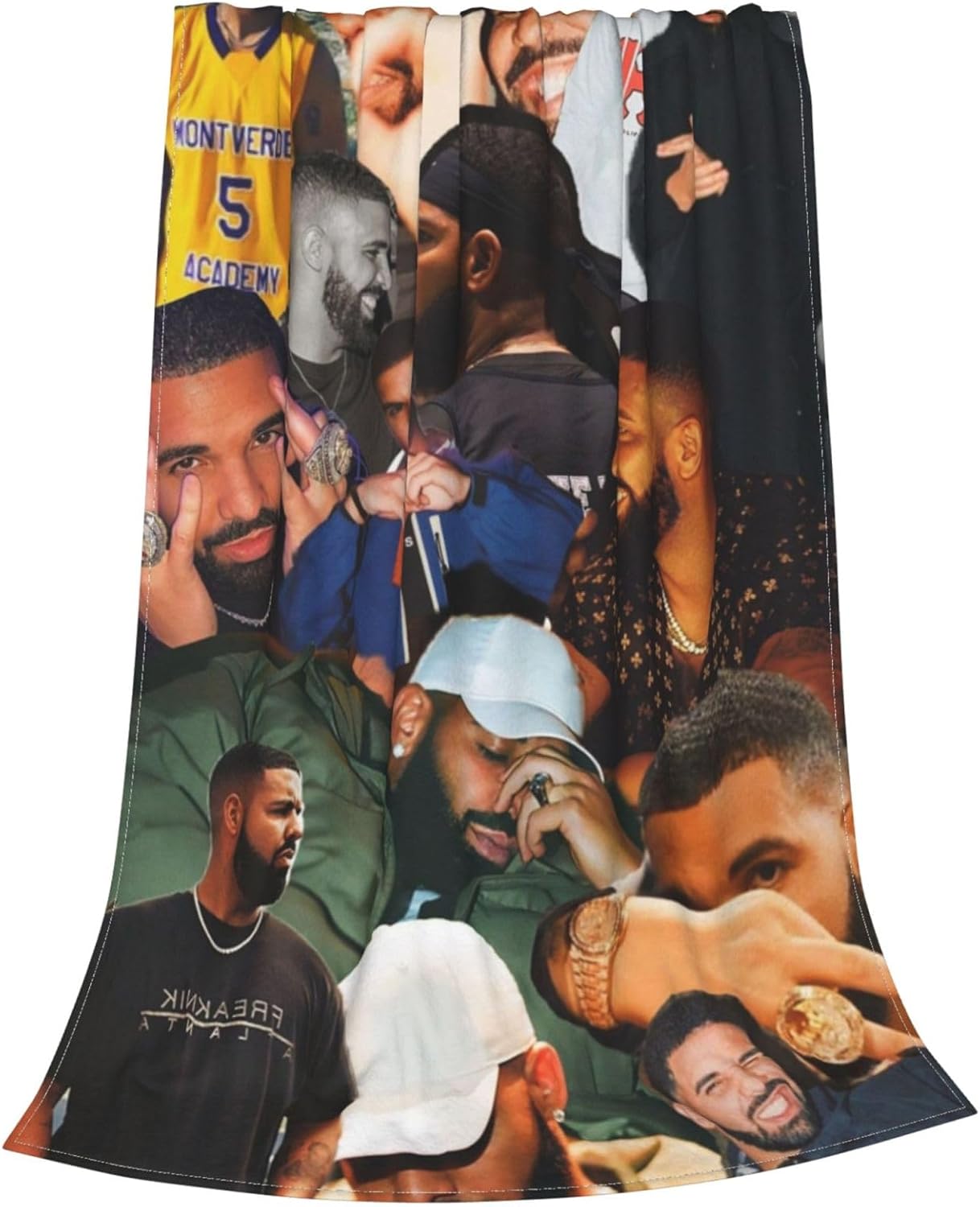 Manta de forro polar de franela ultrasuave, manta de collage de Drakes, manta cálida para todas las estaciones, ligera decoración del hogar, manta