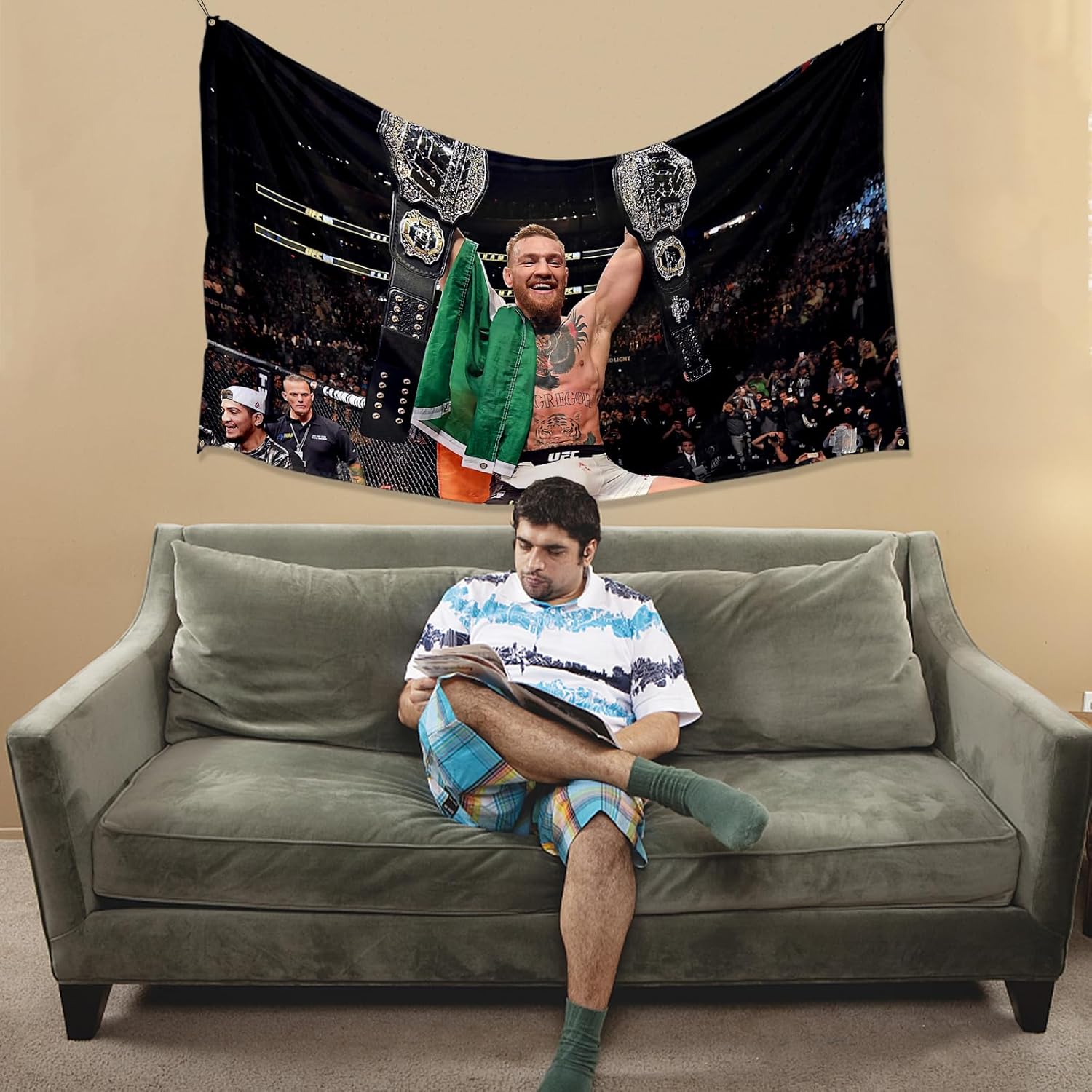 Probsin Conor Boxing McGregor – Bandera motivacional de 3 x 5 pies, suministros de fiesta, decoración del hogar, póster colgante para habitación