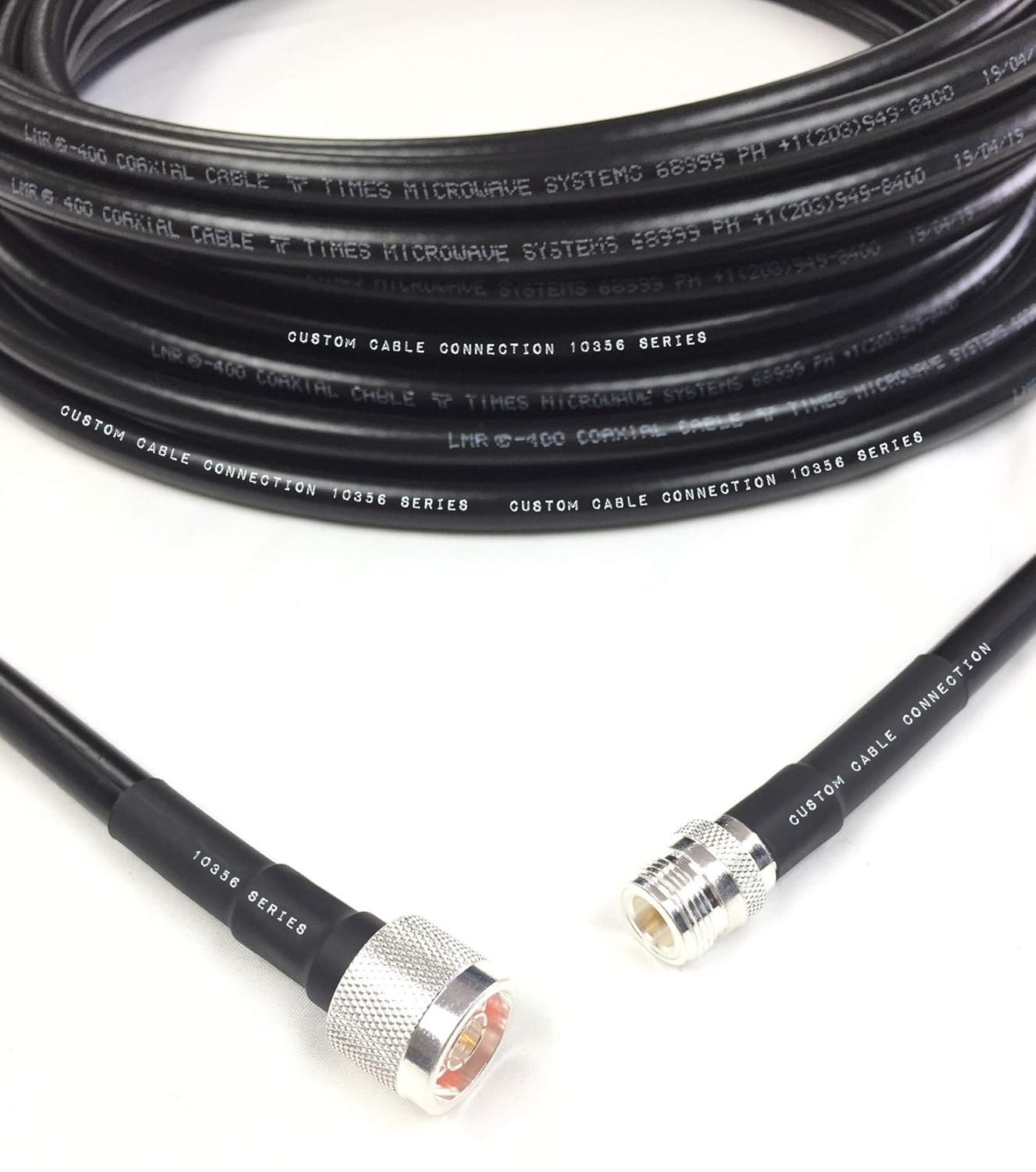 3 pies LMR-400 N macho a N hembra Tiempos de extensión Microondas LMR400 50 Ohm Cable de antena coaxial de baja pérdida para radioaficionado, WLAN,
