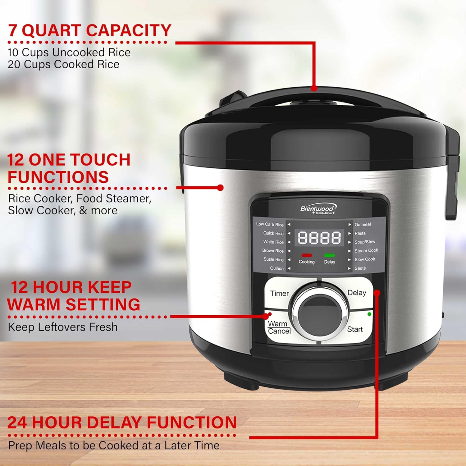 Brentwood TS-1320S Cocina eléctrica múltiple, estándar, metálico