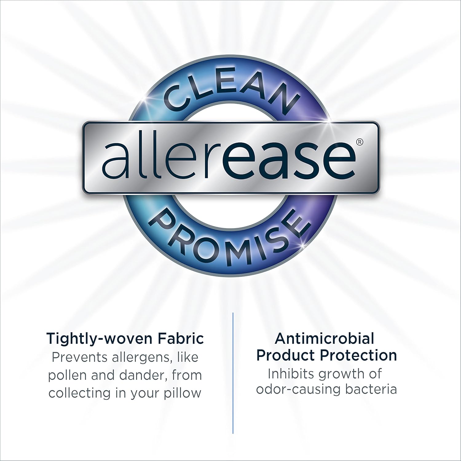 AllerEase – Almohada fresca de algodón, tamaño King, 2 unidades