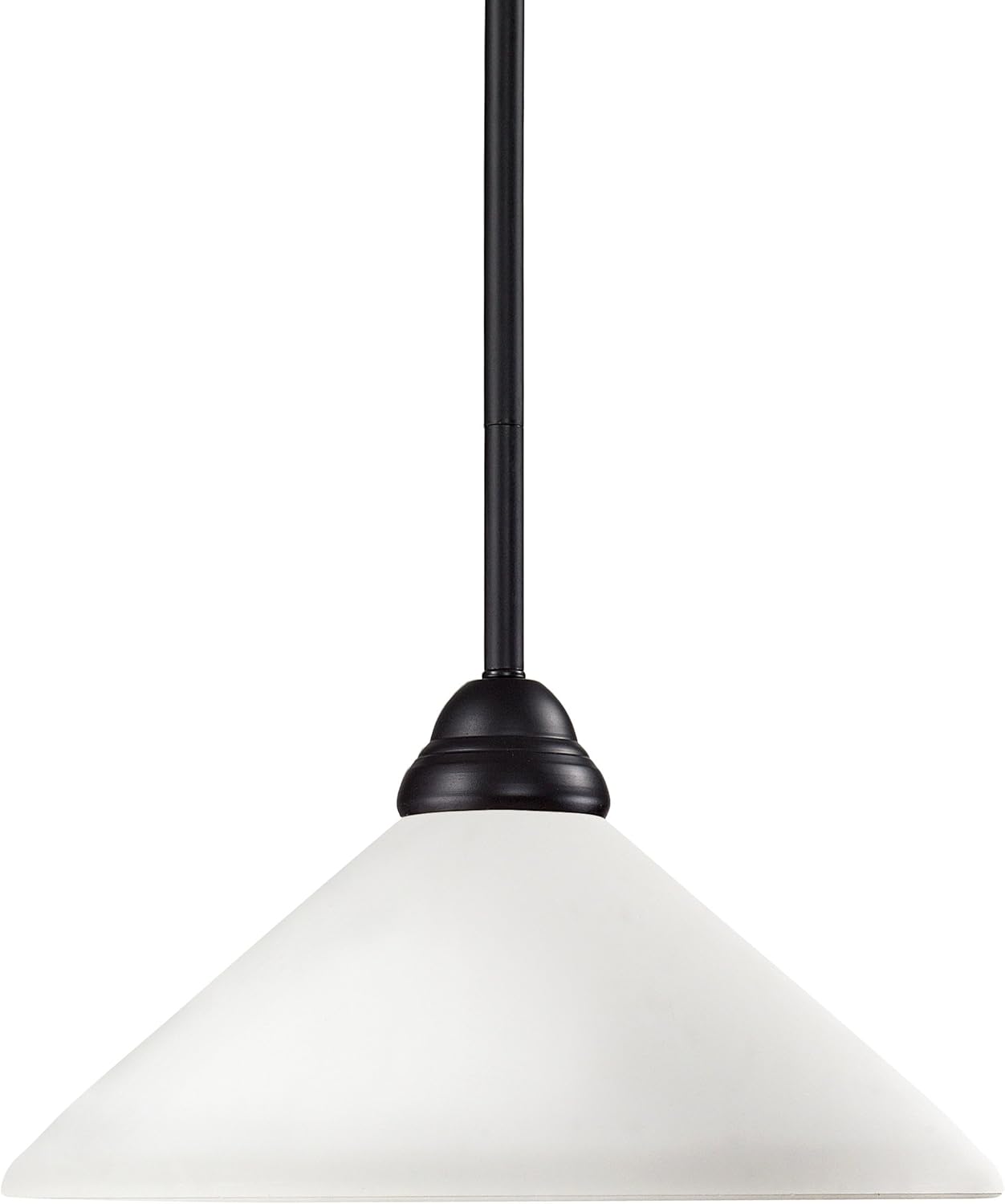 Z-Lite 2114MP-BRZ-AMO14 Riviera One Light colgante, marco de acero, acabado de bronce y sombra de ópalo mate de material de vidrio
