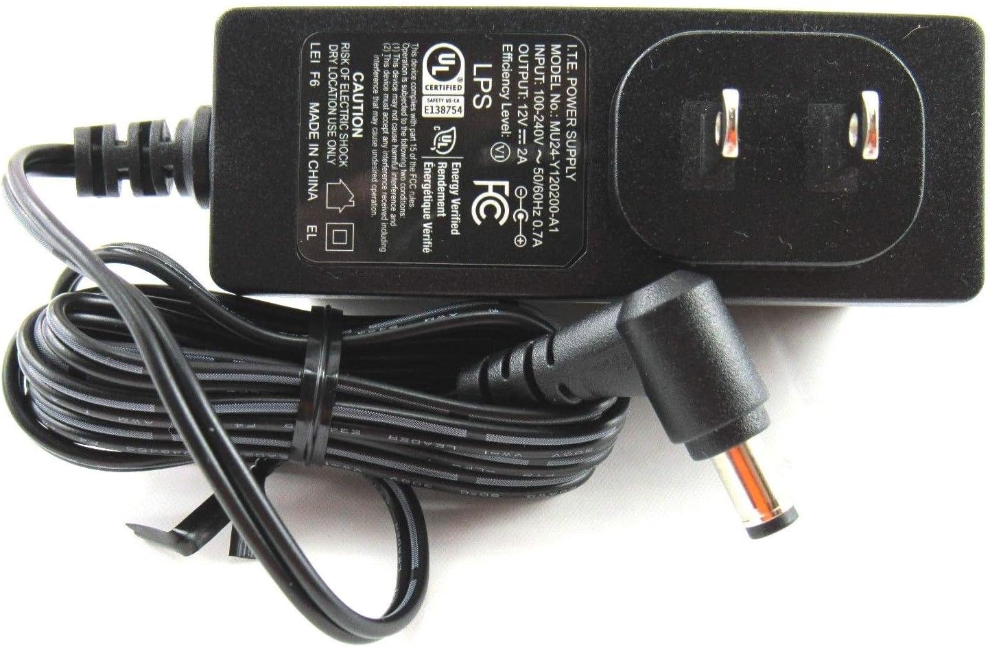 Adaptador de CA de fuente de alimentación I.T.E Modelo MU24-Y120200-A1 PN 0432-02L800
