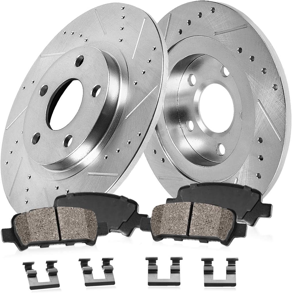 Callahan – Kit de frenos traseros para Dodge Durango Jeep Grand Cherokee 11-20 2012 2013 2014 2015 2016 2017 2018 2019, rotores de freno perforados
