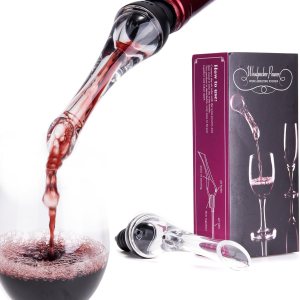 Aireador de vino, boquilla de decantador de vino prémium con tapón de botella, vertedor aireador de aire de vino para botellas y sin goteo, filtra Aireador de vino, boquilla de decantador de vino prémium con tapón de botella, vertedor aireador de aire de vino para botellas y sin goteo, filtra