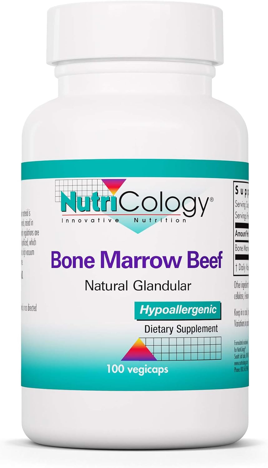 nutricology médula ósea Carne de Vacuno glándula Cápsulas, 100Count por nutricology