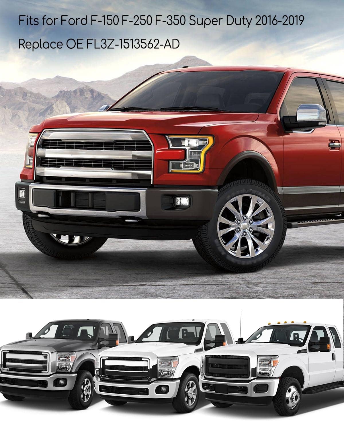 Inserto de portavasos para Ford F-150 F-250 F-350 Super Duty 2016-2019 Reemplazar FL3Z-1513562-AD, divisor de portavasos de consola central