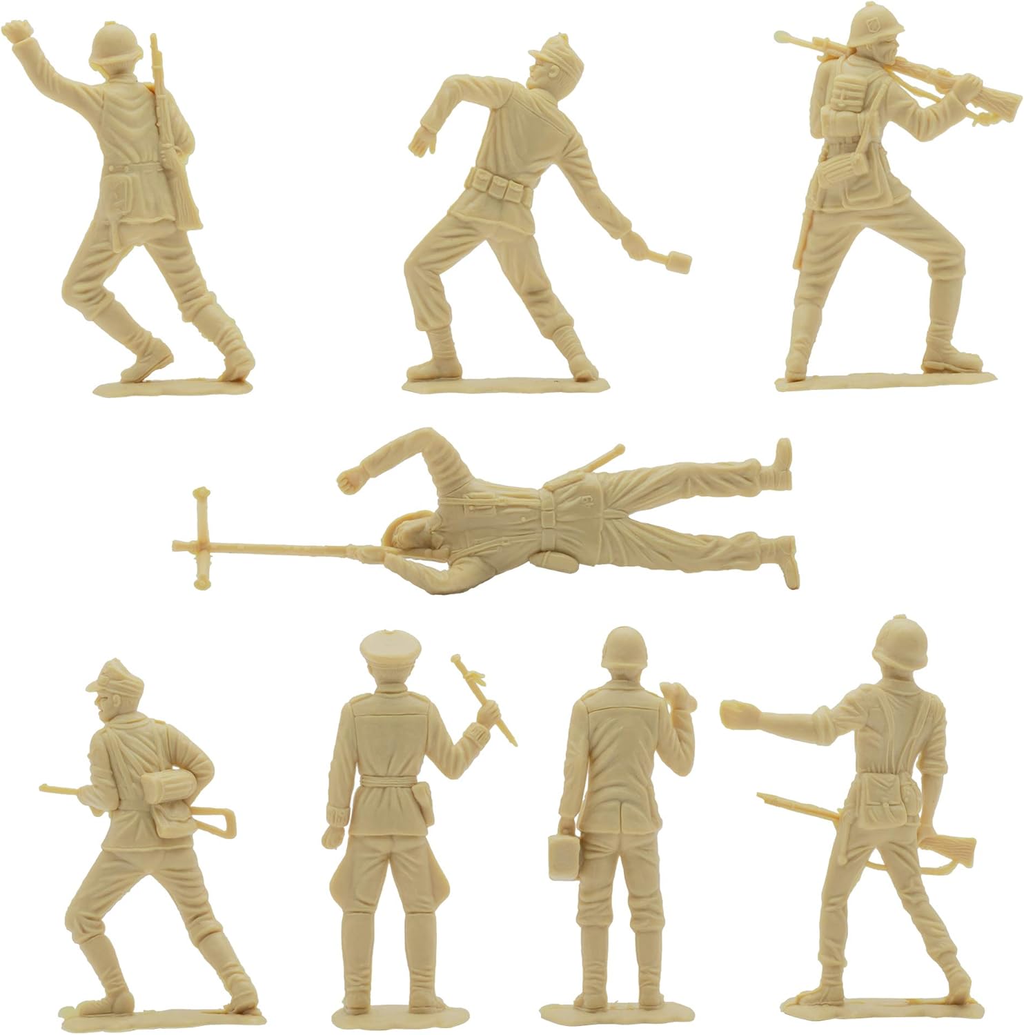 BMC Classic MPC – Figuras de soldado alemán de plástico alemán para hombre, color bronceado, 36 piezas, fabricado en EE. UU
