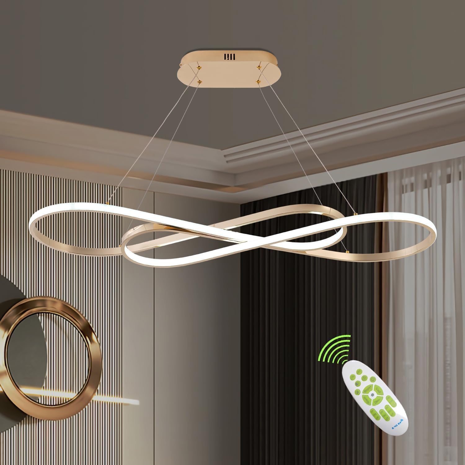 Likflyer Lámpara LED moderna, moderna lámpara de montaje empotrado, lámpara ajustable para isla de cocina, lámpara colgante de pintura para mesa de