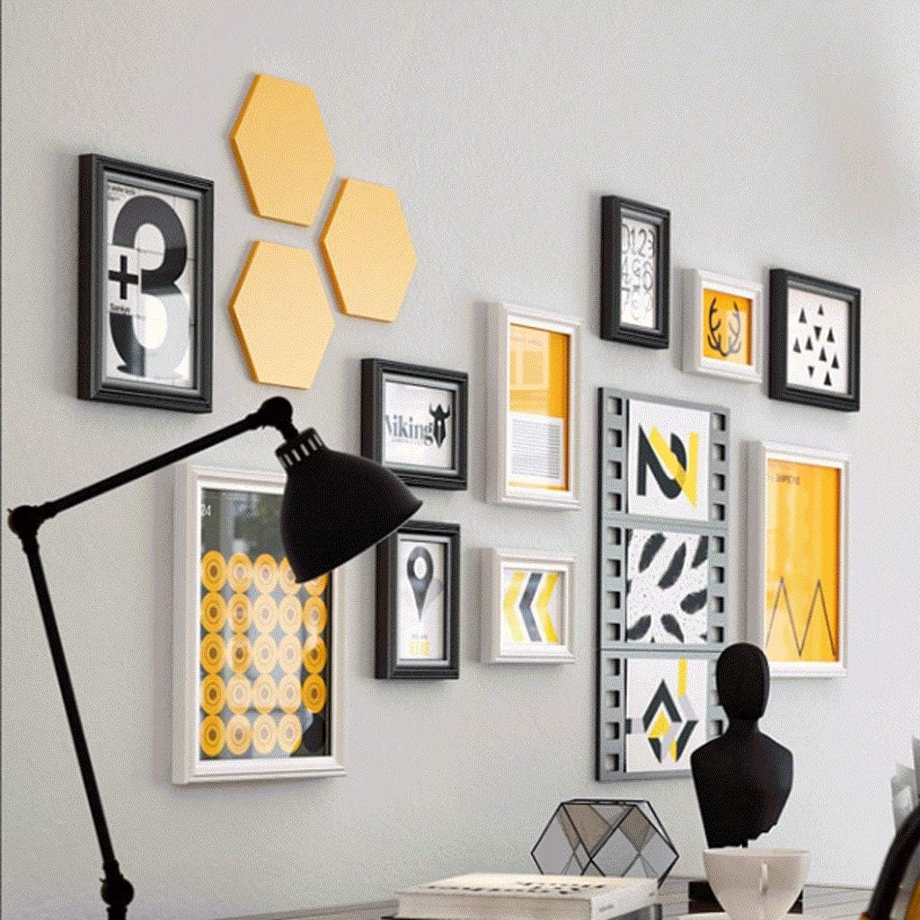 Photo Wall- Frame Wall Decoration Combination Picture Frame Selfie Gallery Collage With Hanging Template Wall Mounting Design