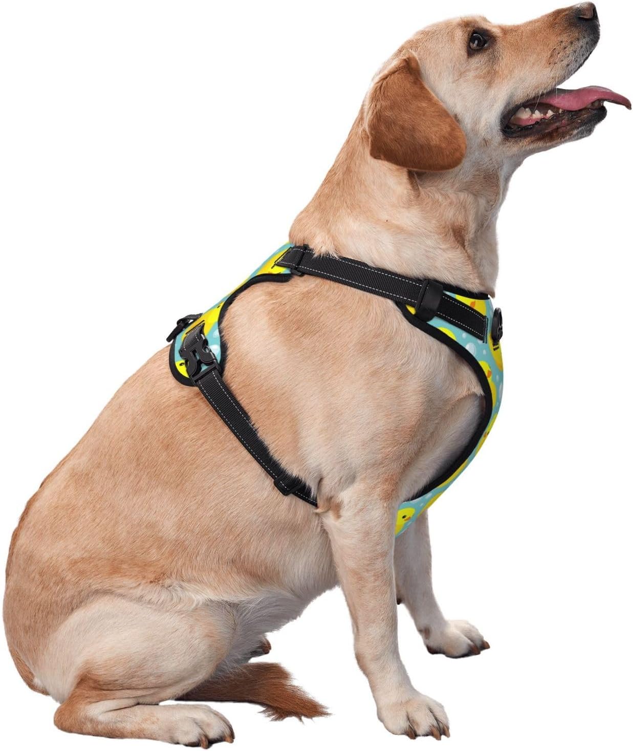 Arnés para perro sin tirones, chaleco ajustable de patos de goma amarillos