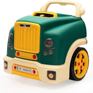 Juguete de motor de camión, juego de reparación mecánica para niños pequeños de 3 a 5 años, kit de construcción de autos grandes y grandes, estación Juguete de motor de camión, juego de reparación mecánica para niños pequeños de 3 a 5 años, kit de construcción de autos grandes y grandes, estación