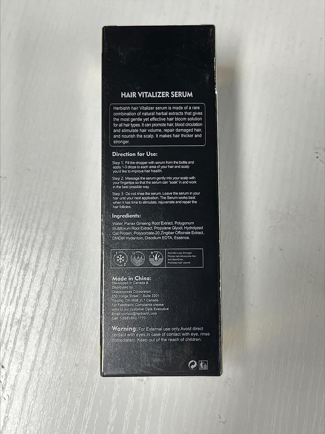 Herbishh Suero Vitalizer, fortalecedor del cabello, adelgazamiento, repara los folículos capilares, promueve el cabello más grueso y fuerte y