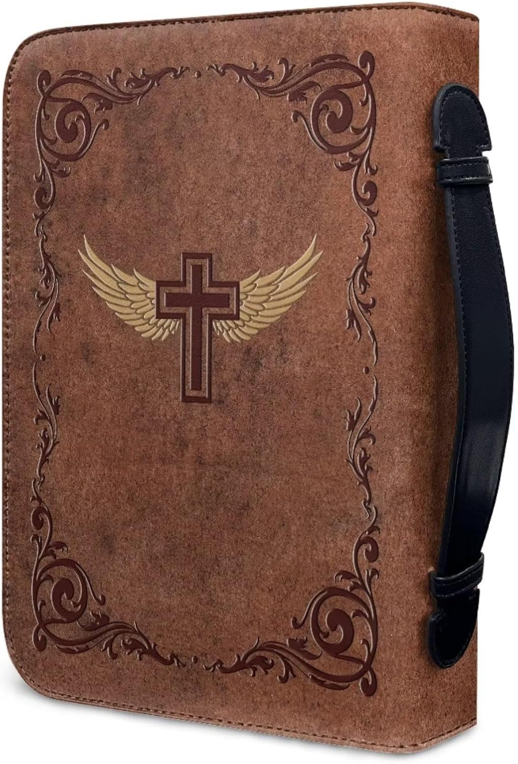 Funda para la Biblia, bolsa de estudio, funda de cuero para la Biblia con asa, funda de transporte impermeable para la Biblia para mujeres y hombres