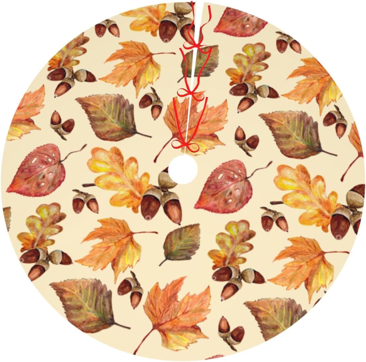 Tapete de 36 pulgadas para falda de árbol de Navidad de cosecha de otoño, suministros divertidos de decoración de fiesta para Navidad, Halloween,