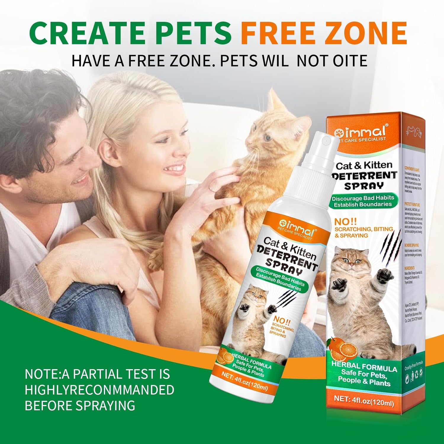 Aerosol repelente para gatos, 8.1 fl oz, muebles antiorina y antiarañazos y plantas antiarañazos, apto para interiores y exteriores, establece