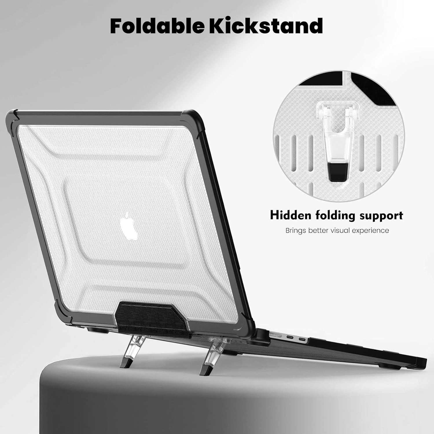 Mektron Funda a prueba de golpes para MacBook Air de 15 pulgadas 20242023 con chip M3M2 modelo A2941A3114, funda protectora resistente de 15.3