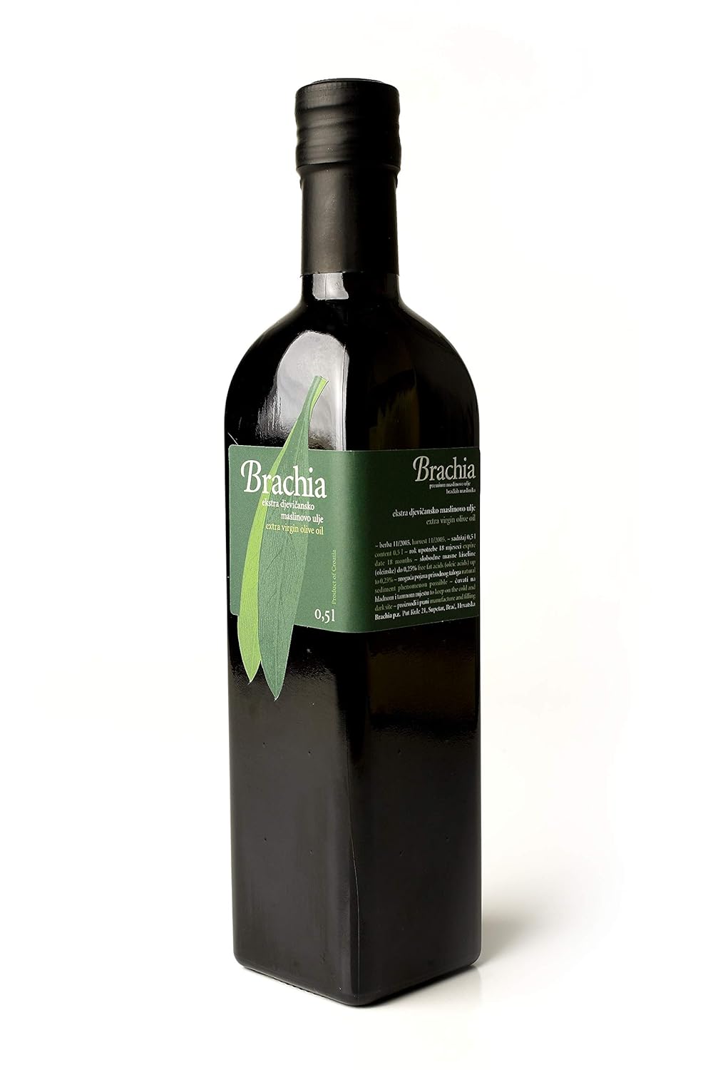Aceite de oliva extra virgen extra de polifenol rico en polifenol croata. Primer sabor prensado en frío, fuerte y afrutado, perfecto para sumergir y