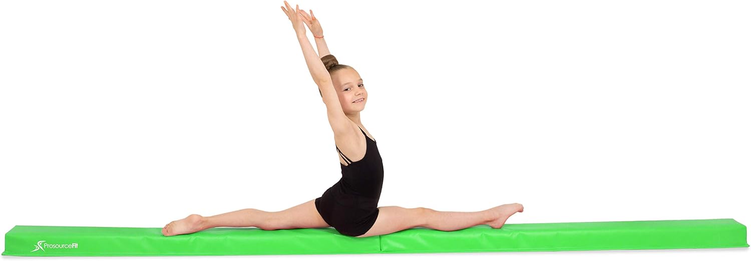 ProsourceFit – Viga de equilibrio de gimnasia para niños, haz plegable firme de 9 pies de largo con superficie antideslizante de 4 pulgadas de ancho