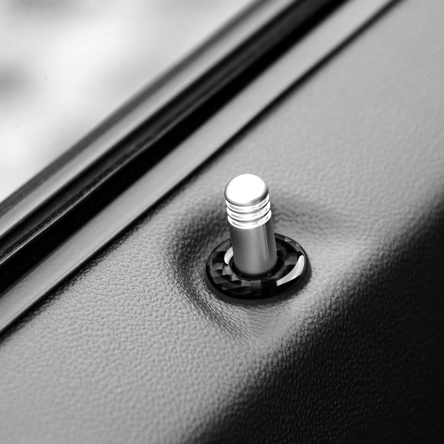 Calcomanías de anillo circular para cerradura de puerta de coche, 4 unidades, para Dodge Challenger 2008-2014, accesorios de fibra de carbono,