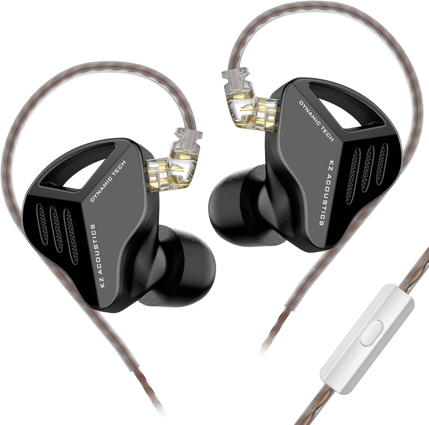 KZ ZVX – Auriculares con cable, auriculares intrauditivos con micrófono, controlador dinámico lineal de doble cavidad de 0.394 pulgadas, auriculares