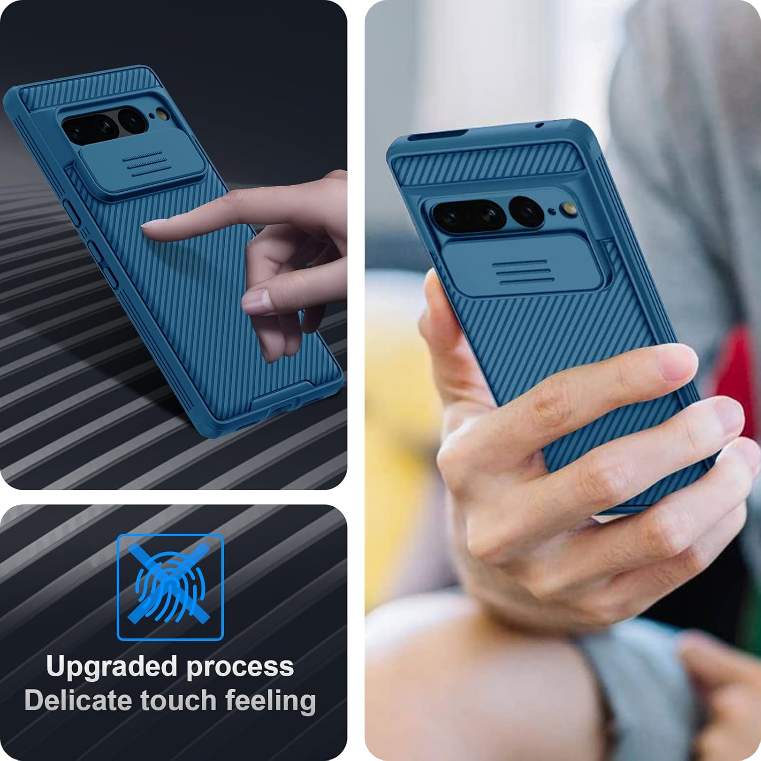 Nillkin Camshield – Funda para Google Pixel 7 Pro, cubierta deslizante para cámara, protección de lente, antiarañazos, delgada, a prueba de golpes,