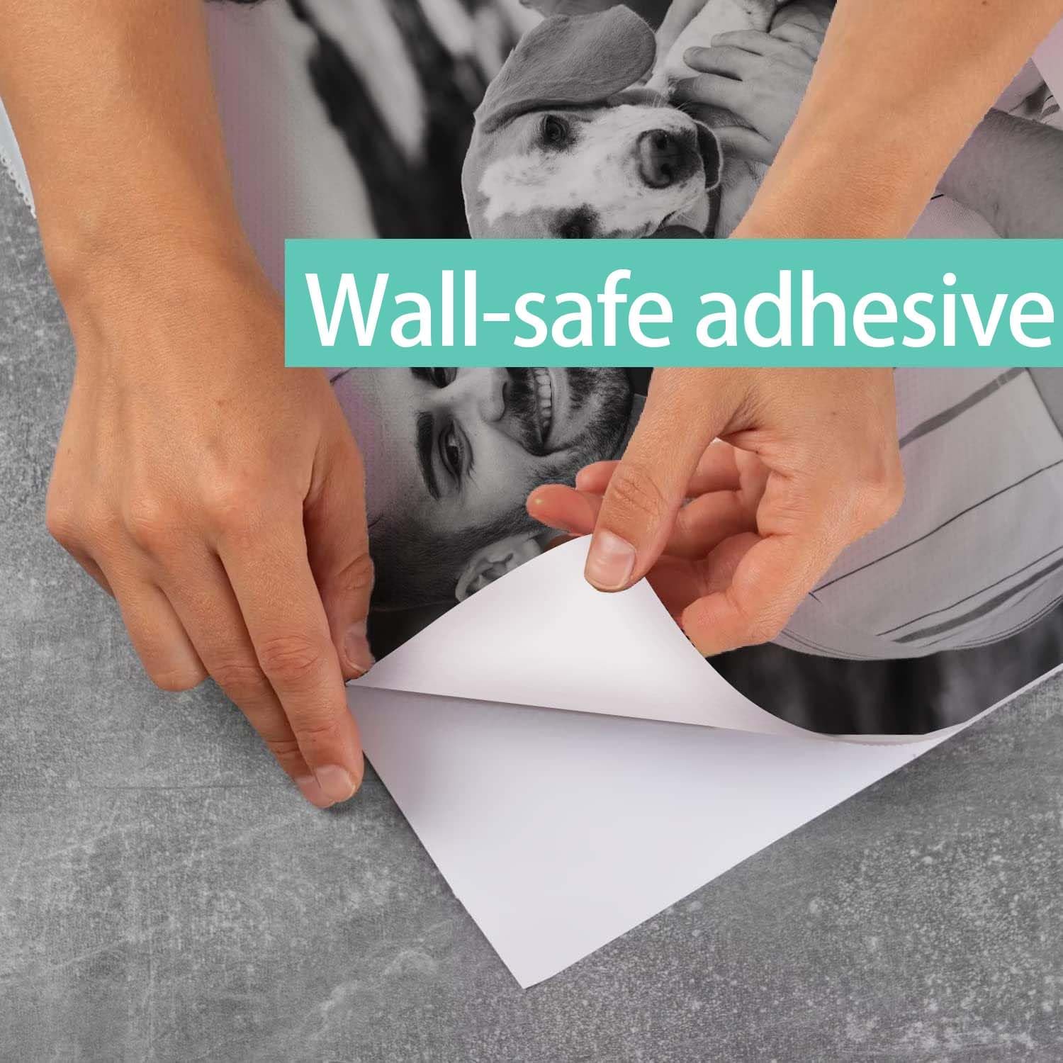 wall26 Impresiones de póster personalizadas carga tu imagenfoto, foto personalizada en impresión de póster autoadhesiva, duradera e impermeable,