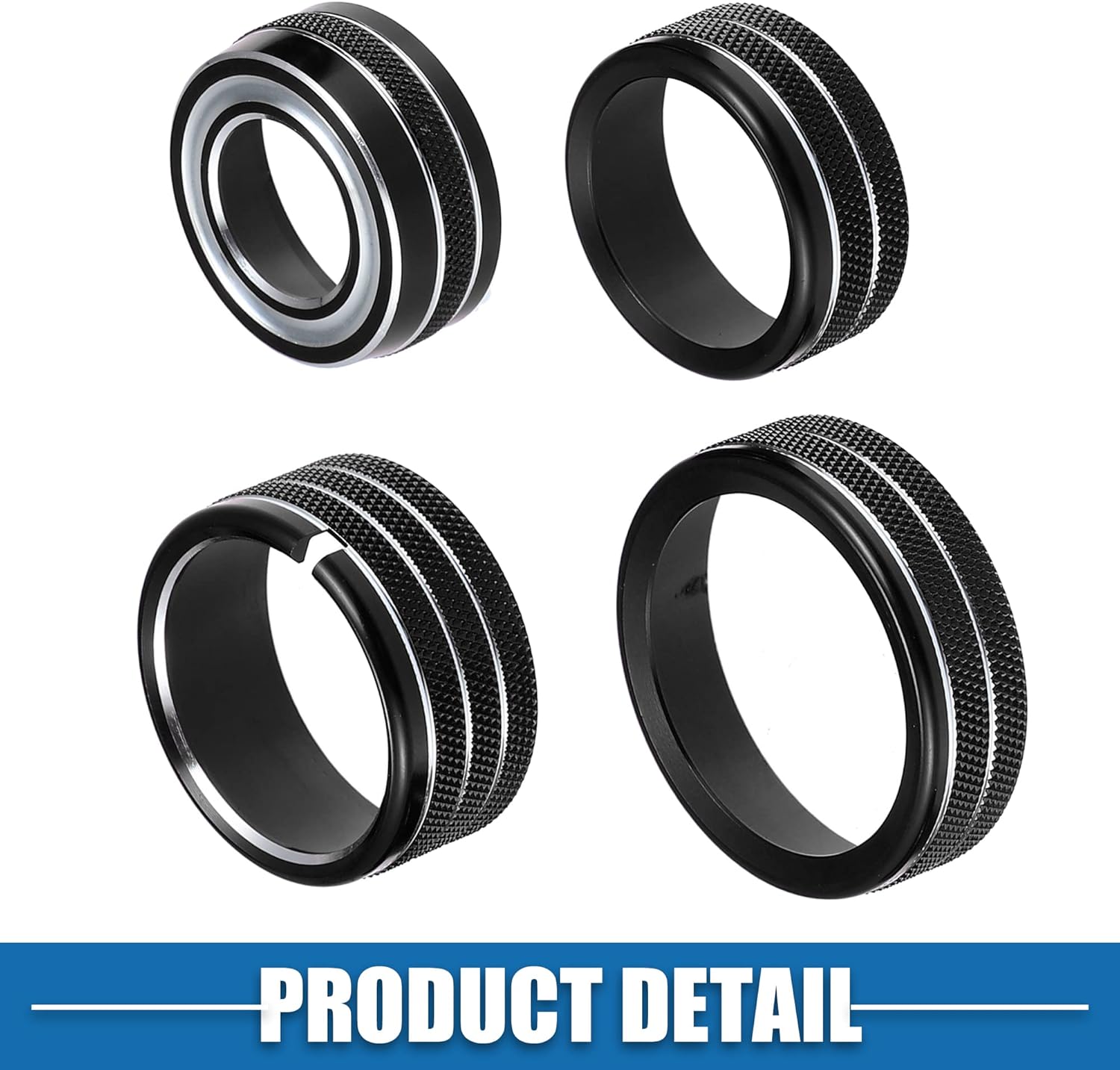 Calcomanías para pomos de aire acondicionado de automóvil, para interruptor de radio de CA, para Chevrolet Colorado 2014-2022, color negro (juego de