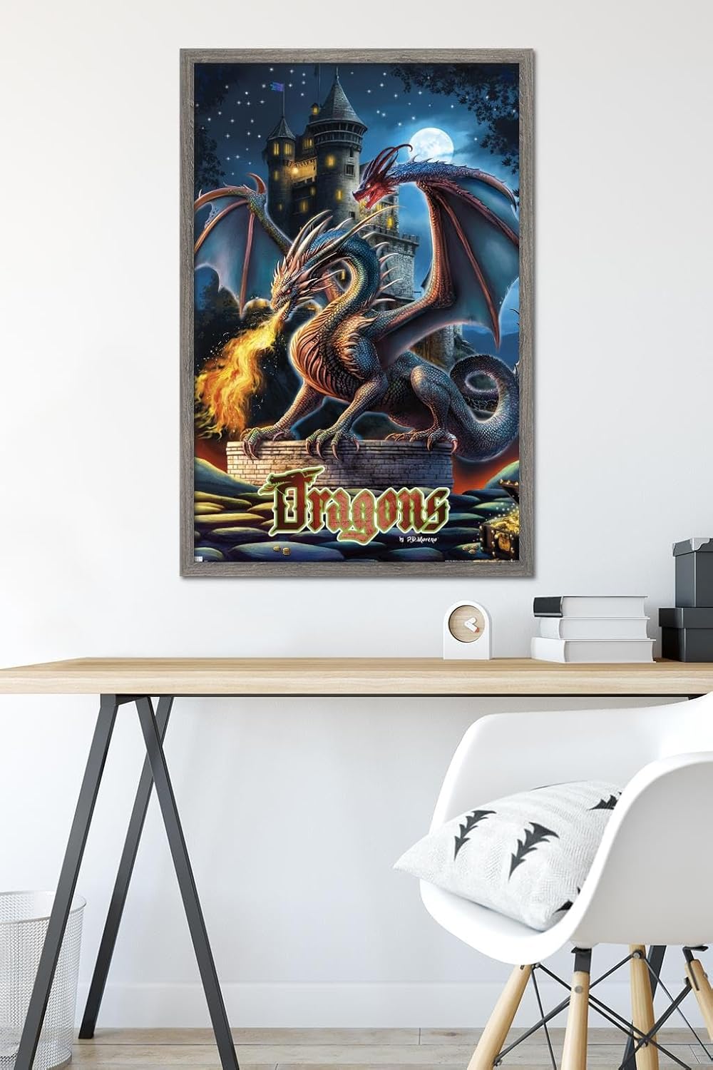 Trends International PD Moreno – Póster de pared del castillo del dragón