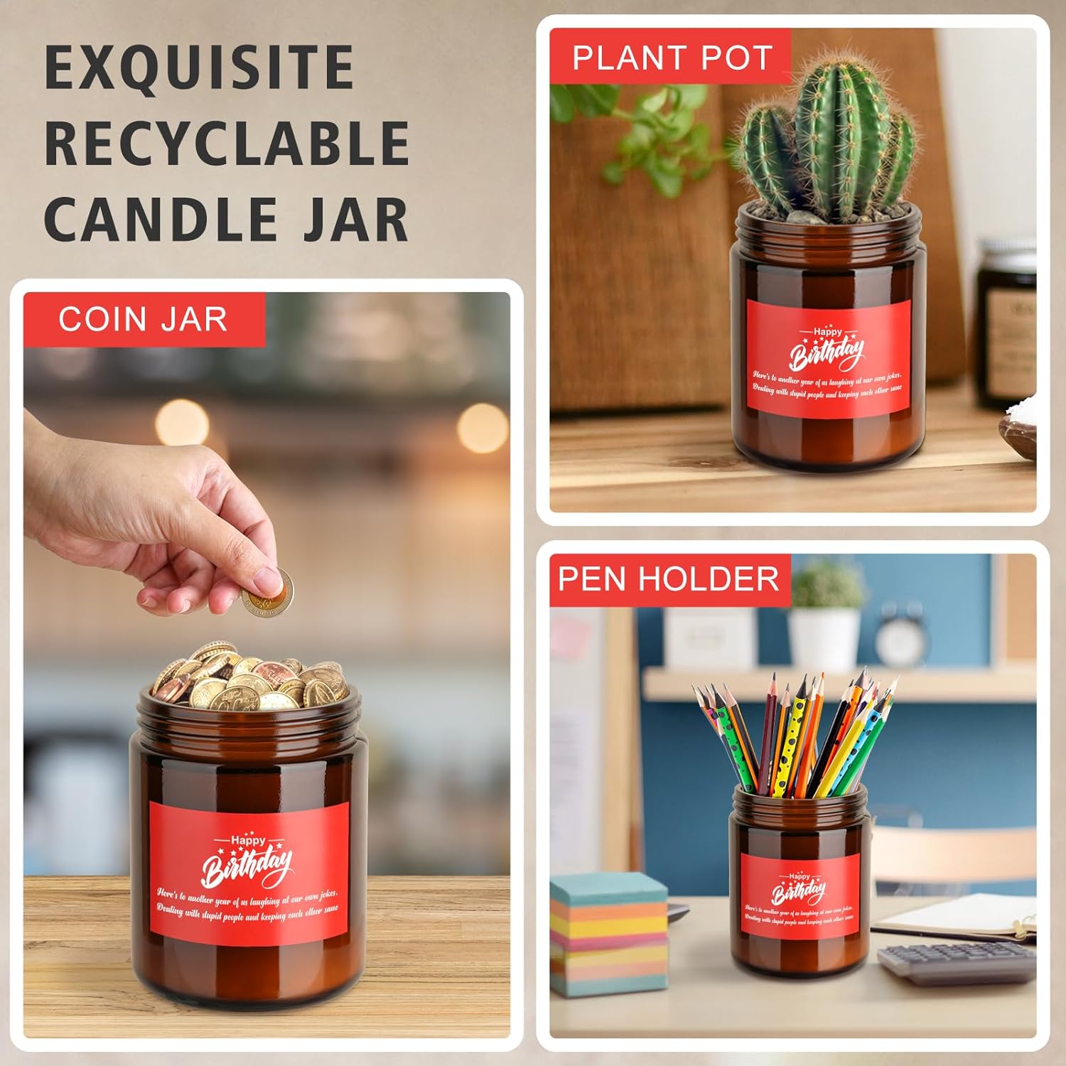 Vela de feliz cumpleaños para mujer, regalos únicos de cumpleaños, divertidos regalos de cumpleaños para mamá, abuela, hermana, esposa, hija, mejor