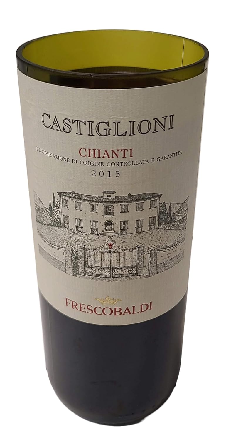 Chianti Castiglioni 2015 Wine Bottle Candle – Authentic Repurposed Label – Warm and Inviting Ambiance – Eco-friendly Home Decor – Unique Gift for