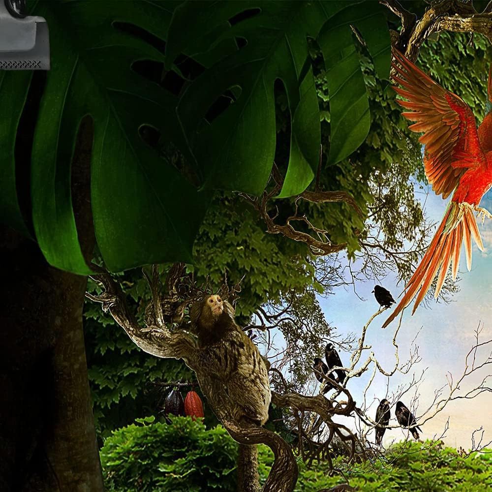 Fondo de safari en la selva animación bosque para niños, fondo verde para fotografía, selva tropical, decoración de animales, celebración, fiesta,
