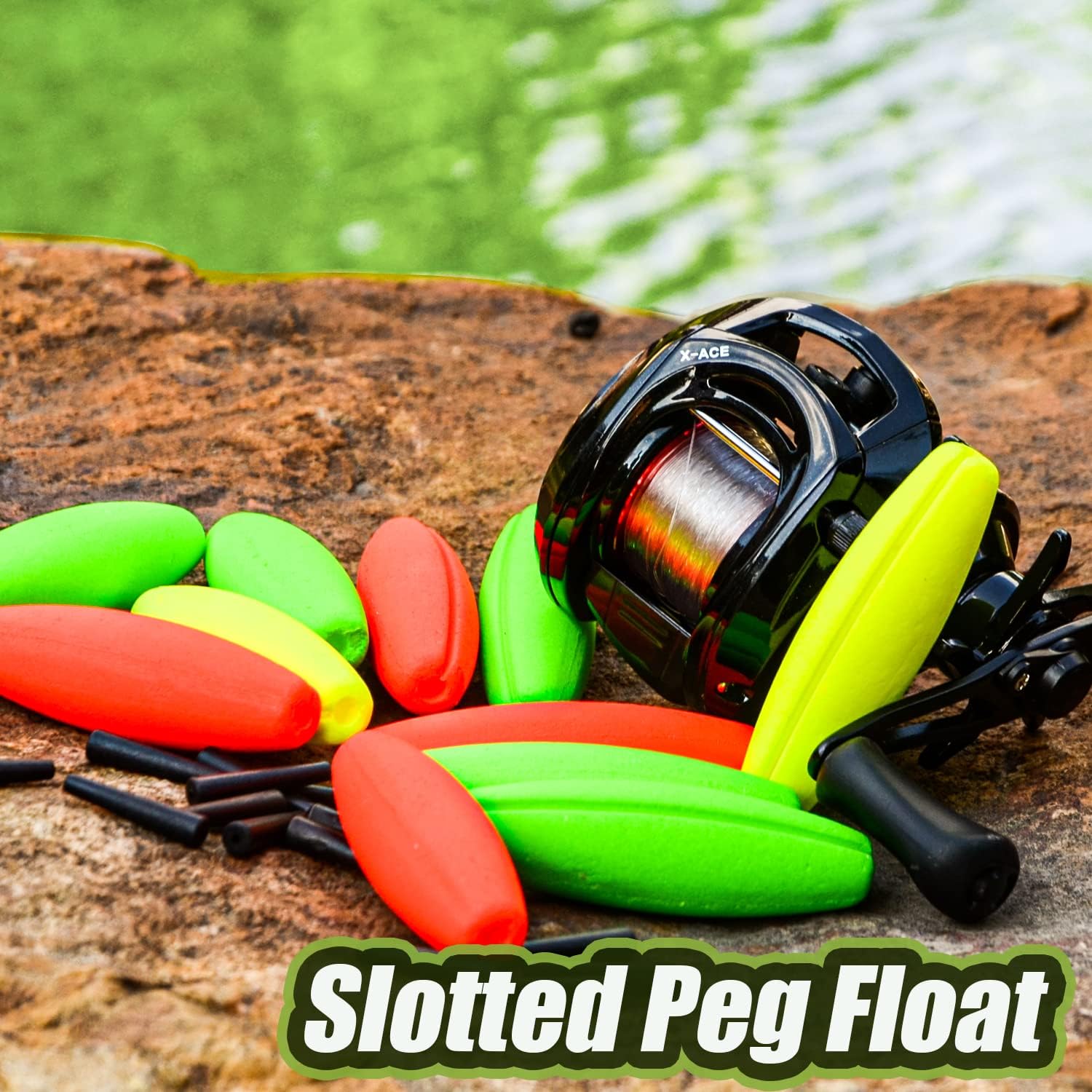 SEAOWL Flotadores de clavijas ranuradas, flotadores de pesca para bagre, bobber de espuma de cigarros de pesca para plataforma Santee, 1.5, 2, 2.5,