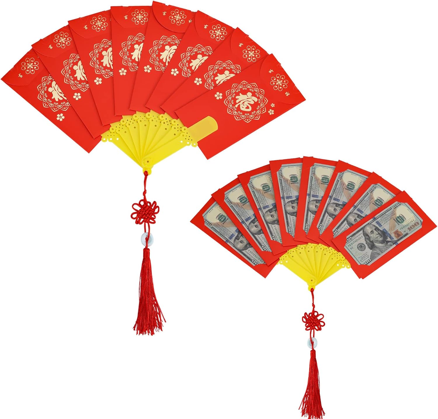 Sobres rojos chinos 2024 Año del Dragón Paquete rojo Festival de primavera Paquetes de dinero de la suerte para sobres de dinero de la suerte Boda