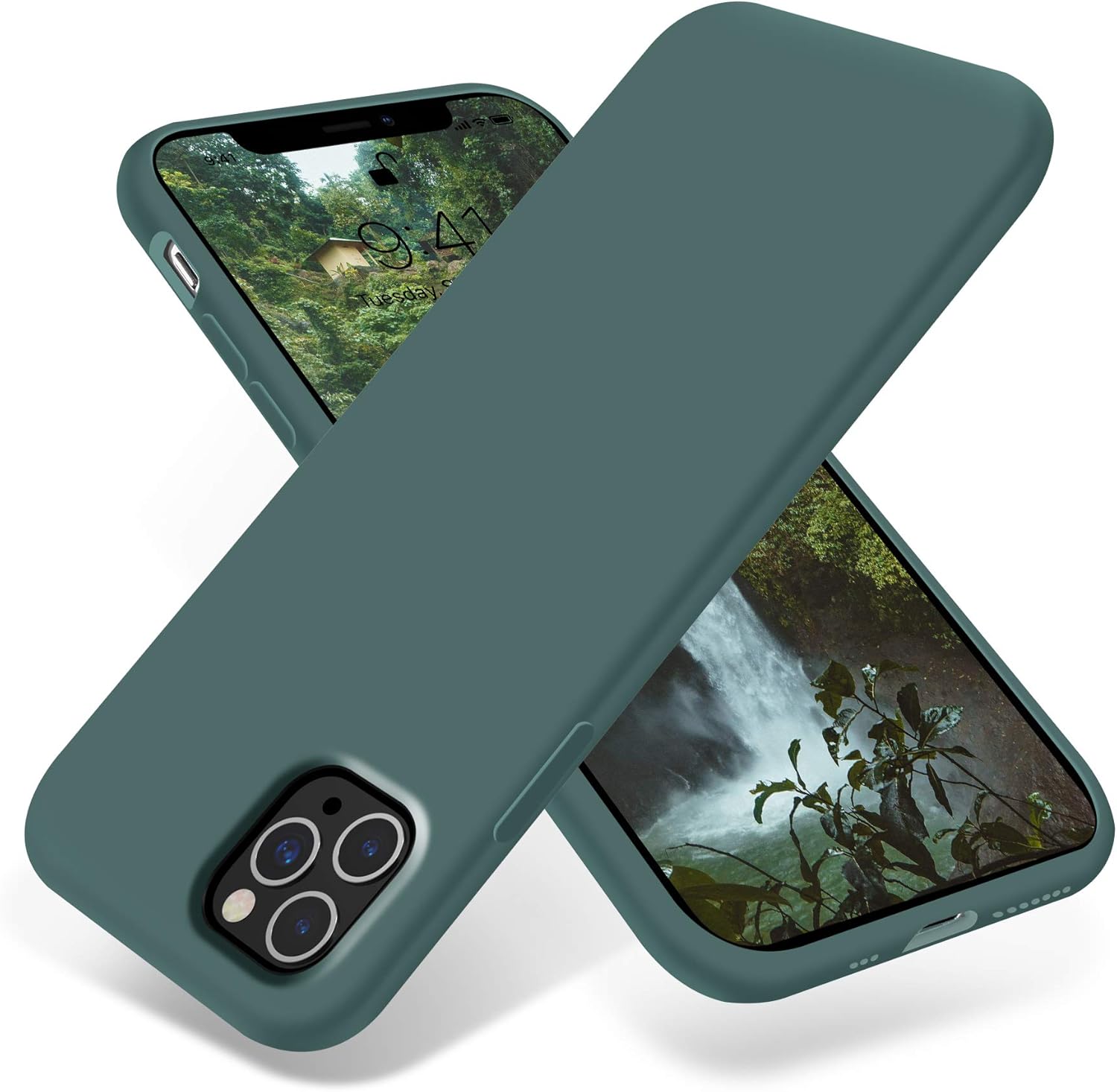 OTOFLY Funda para iPhone 11 Pro, ultra delgada, funda de gel de silicona líquida con protección de cuerpo completo, antiarañazos, a prueba de